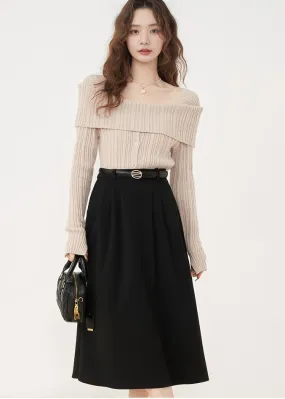 MIDI FLARE SKIRT