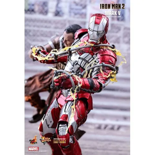 1:6 Iron Man 2 - Iron Man Mark V 5 Diecast Figure MMS400D18 Hot Toys Reissue