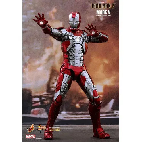 1:6 Iron Man 2 - Iron Man Mark V 5 Diecast Figure MMS400D18 Hot Toys Reissue