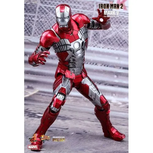 1:6 Iron Man 2 - Iron Man Mark V 5 Diecast Figure MMS400D18 Hot Toys Reissue