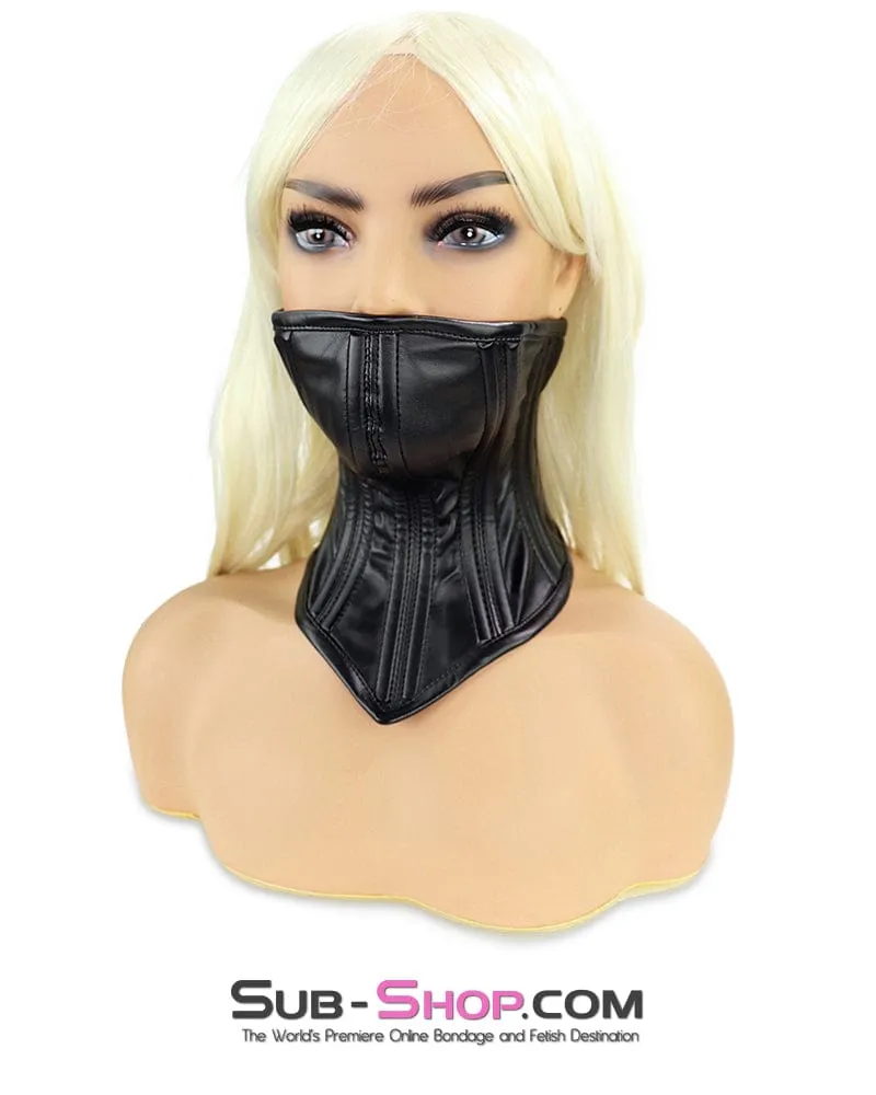 1795DL      Neck Corset Posture Training Slave Bondage Collar with Mouth Cover