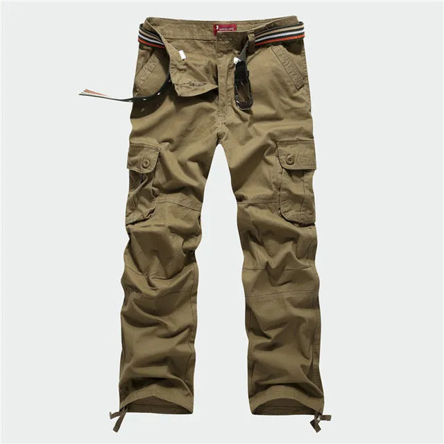 2017 New Arrival High Quality Spring Style Top Fashion Clothing Solid Mens Cargo Pants Cotton Men Trousers Joggers Plus Size