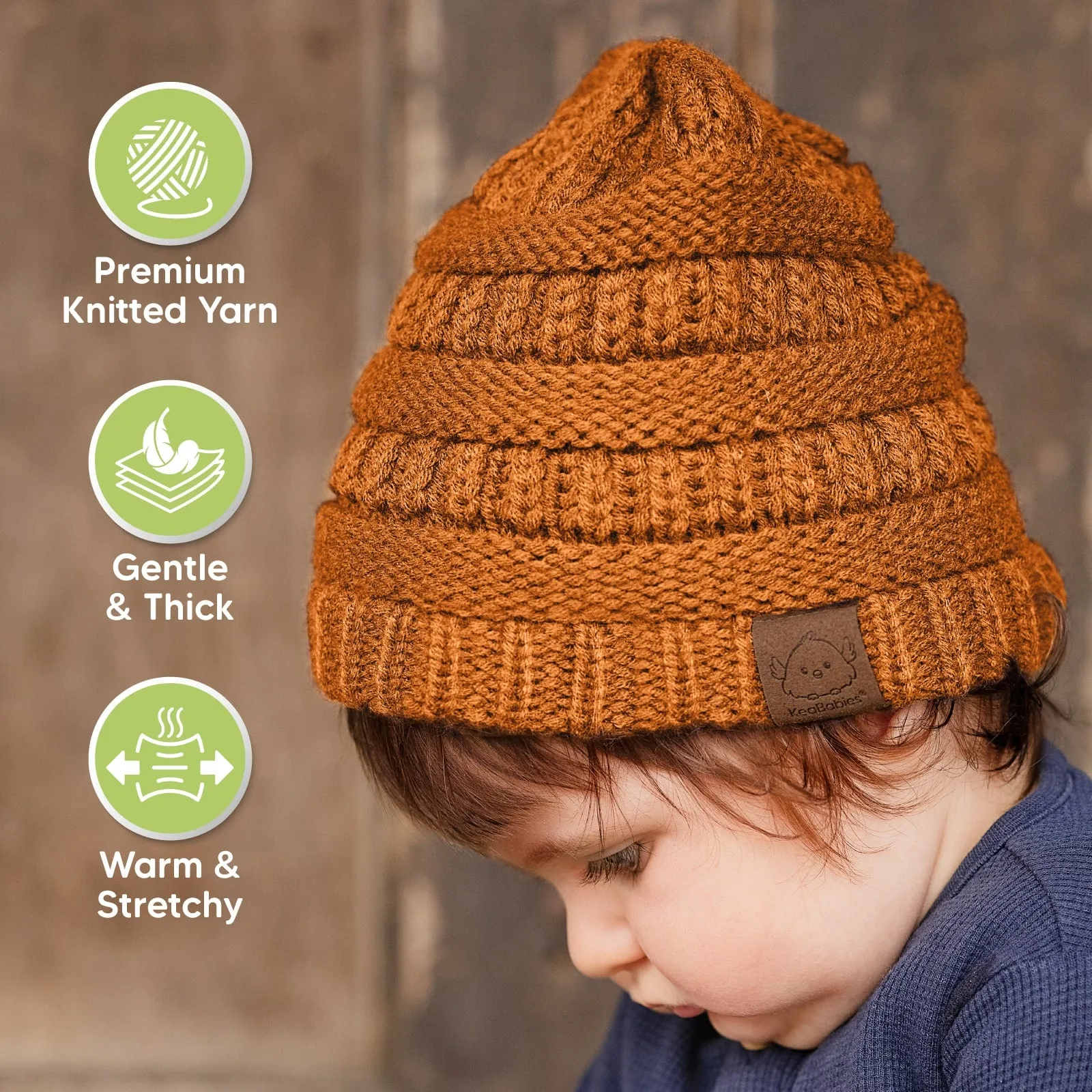 3-Pack Warmzy Baby Beanies (Mars, M)