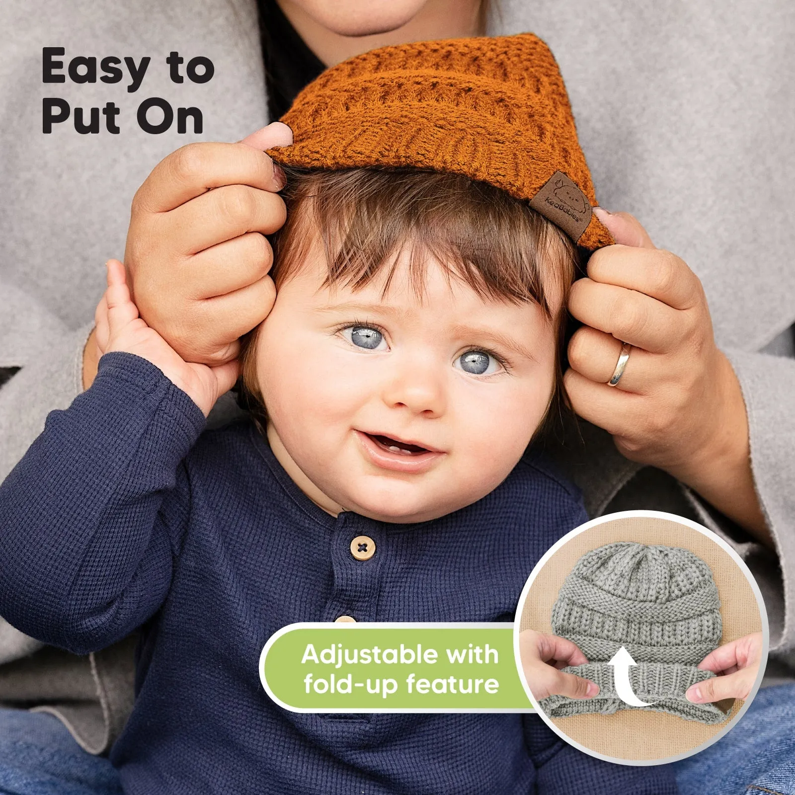 3-Pack Warmzy Baby Beanies (Mars, M)