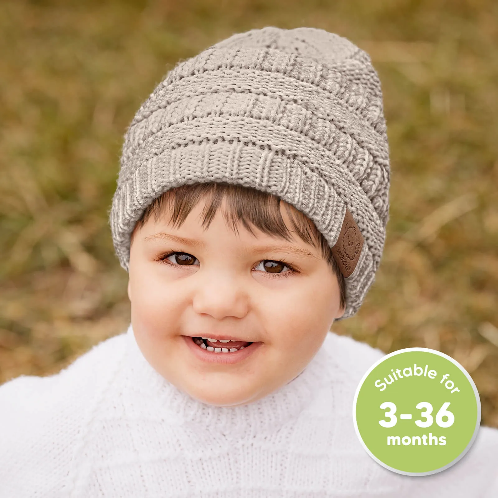 3-Pack Warmzy Baby Beanies (Pecan, M)