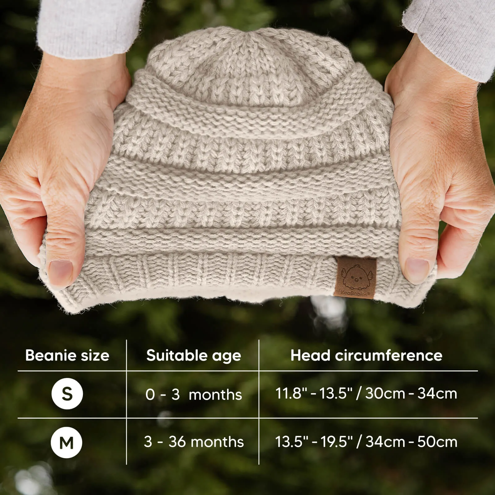 3-Pack Warmzy Baby Beanies (Pecan, M)