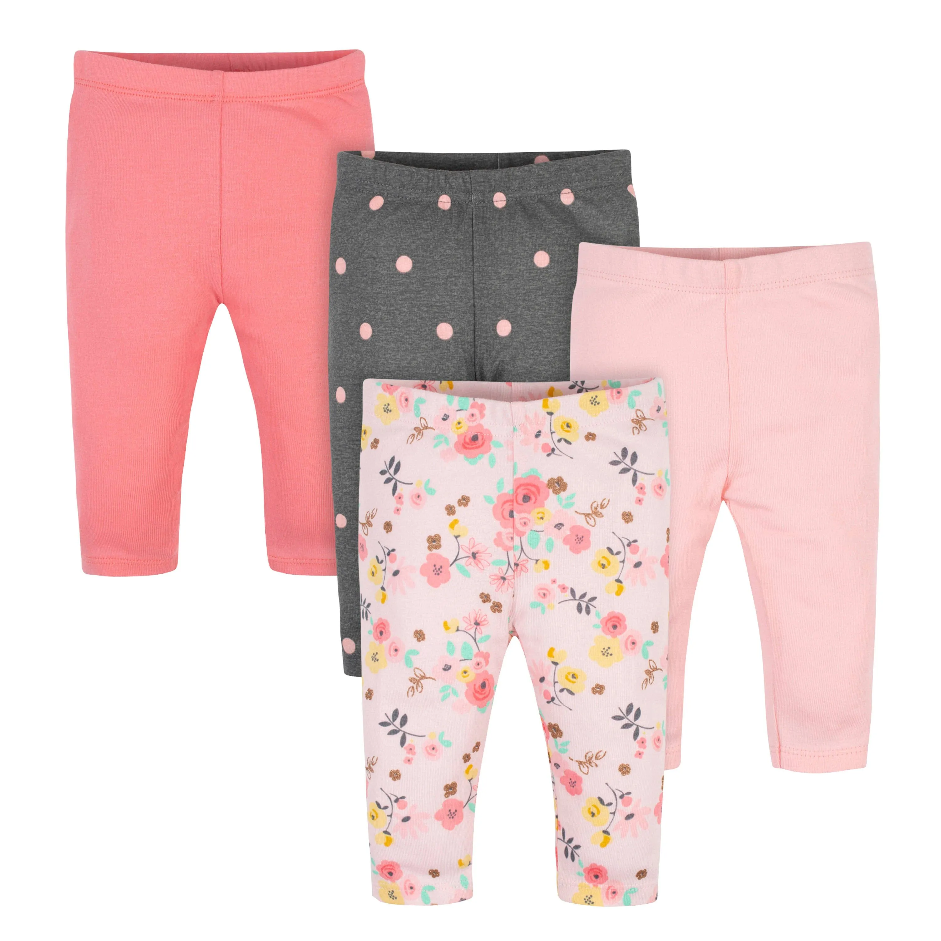 4-Pack Baby Girls Love You Organic Pants