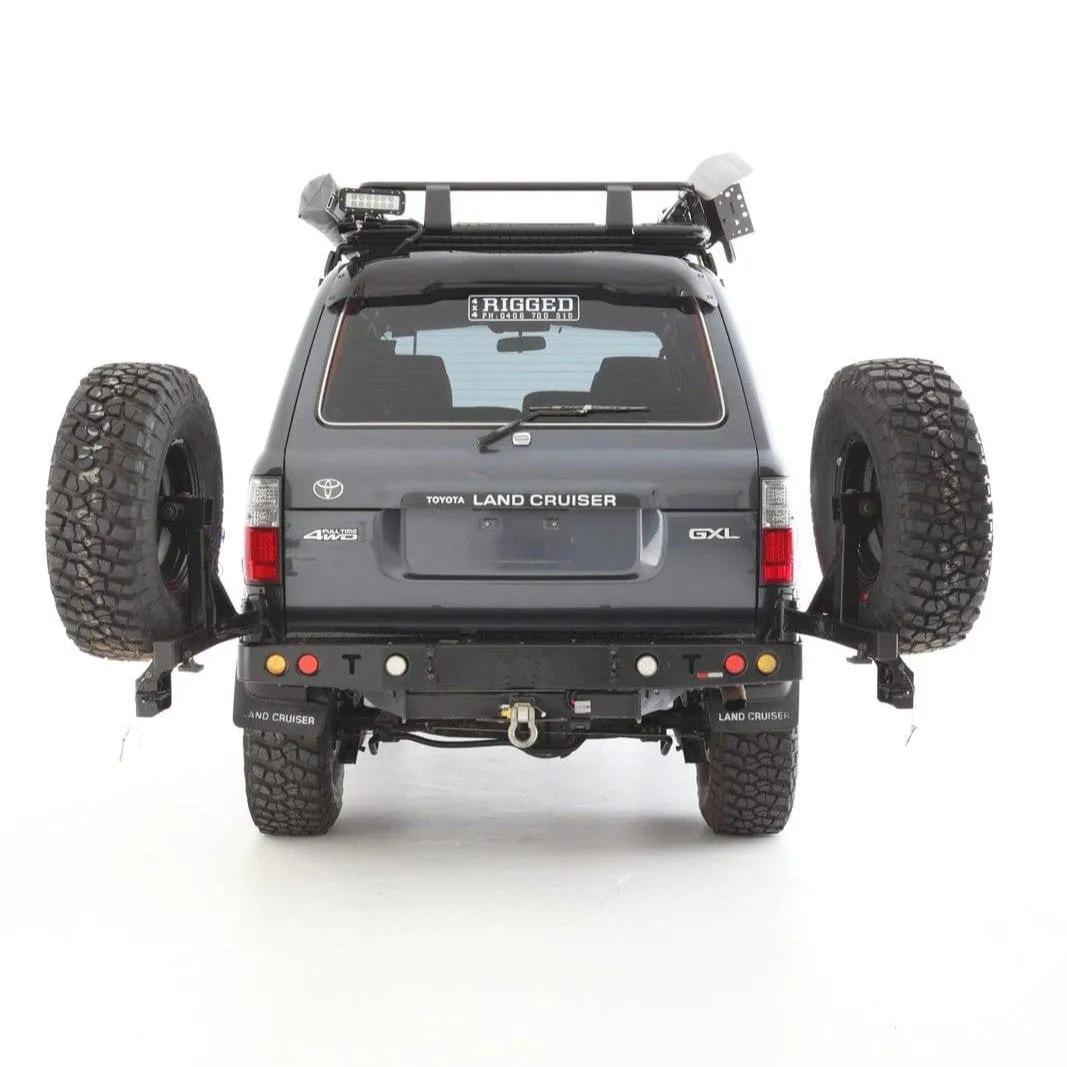 80 Series Rear Bar Spare Wheel Carrier | Rockarmor