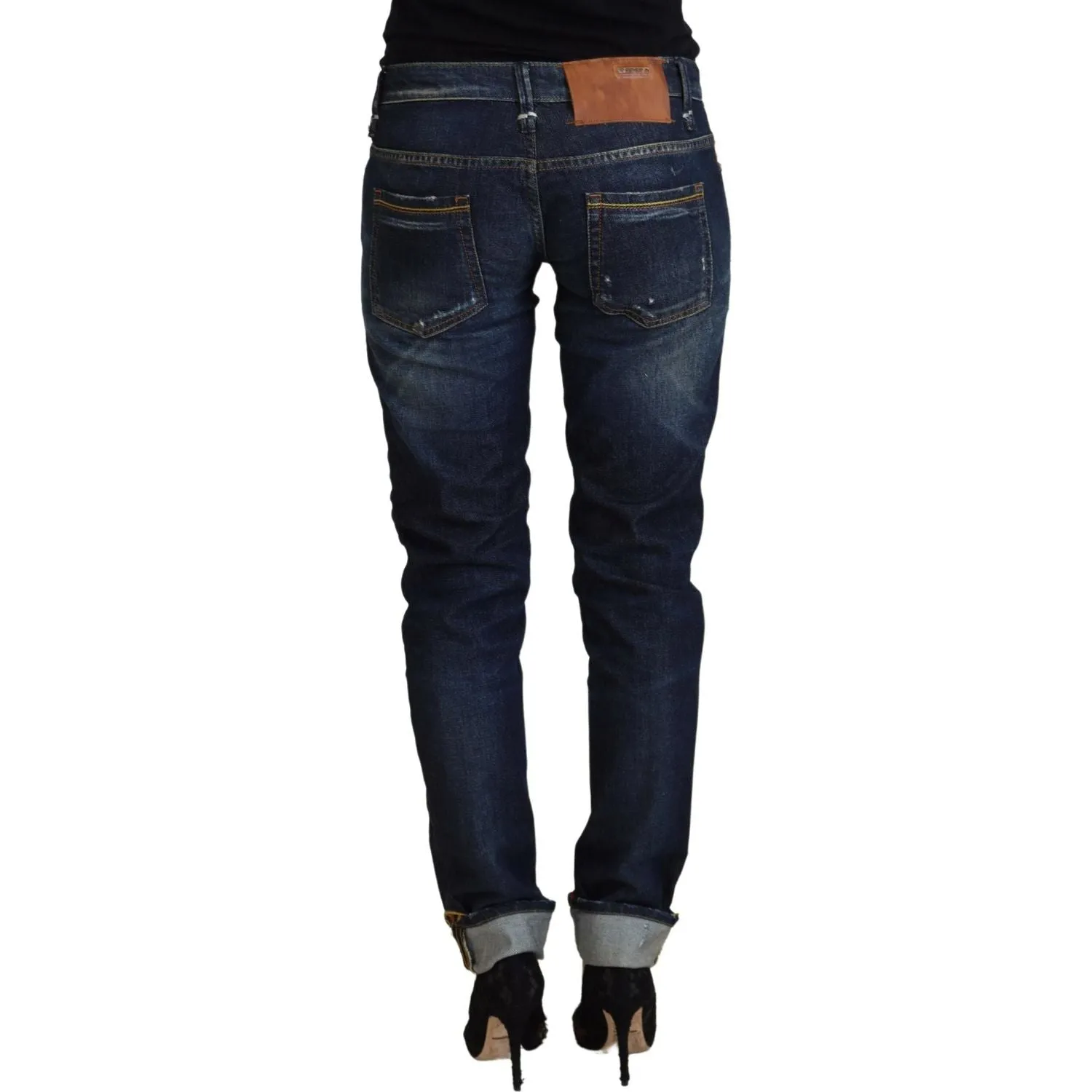 Acht Elegant Slim Fit Low Waist Denim Pants