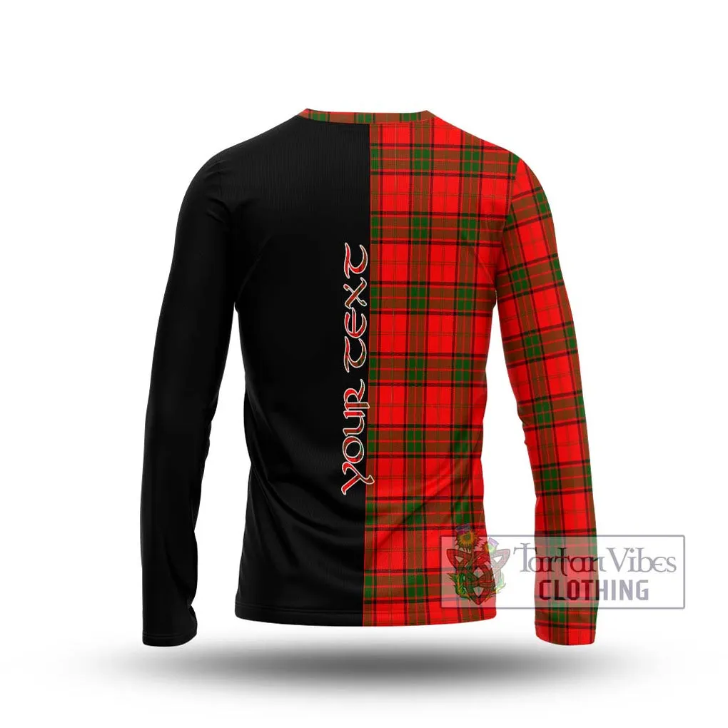 Adair Tartan Long Sleeve T-Shirt with Family Crest and Half Of Me Style