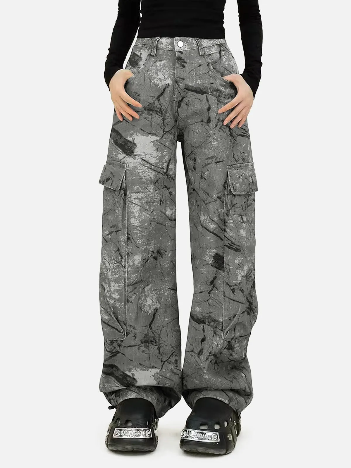 Aelfric Eden Grey Camouflage Cargo Pants