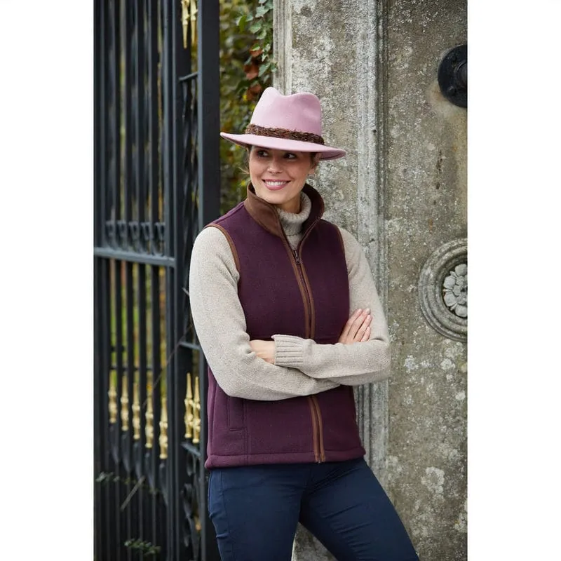 Alan Paine Aylsham Ladies Fleece Waistcoat - Merlot