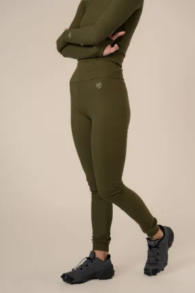 Algae Ribbed OCN Weed® Leggings Army Green