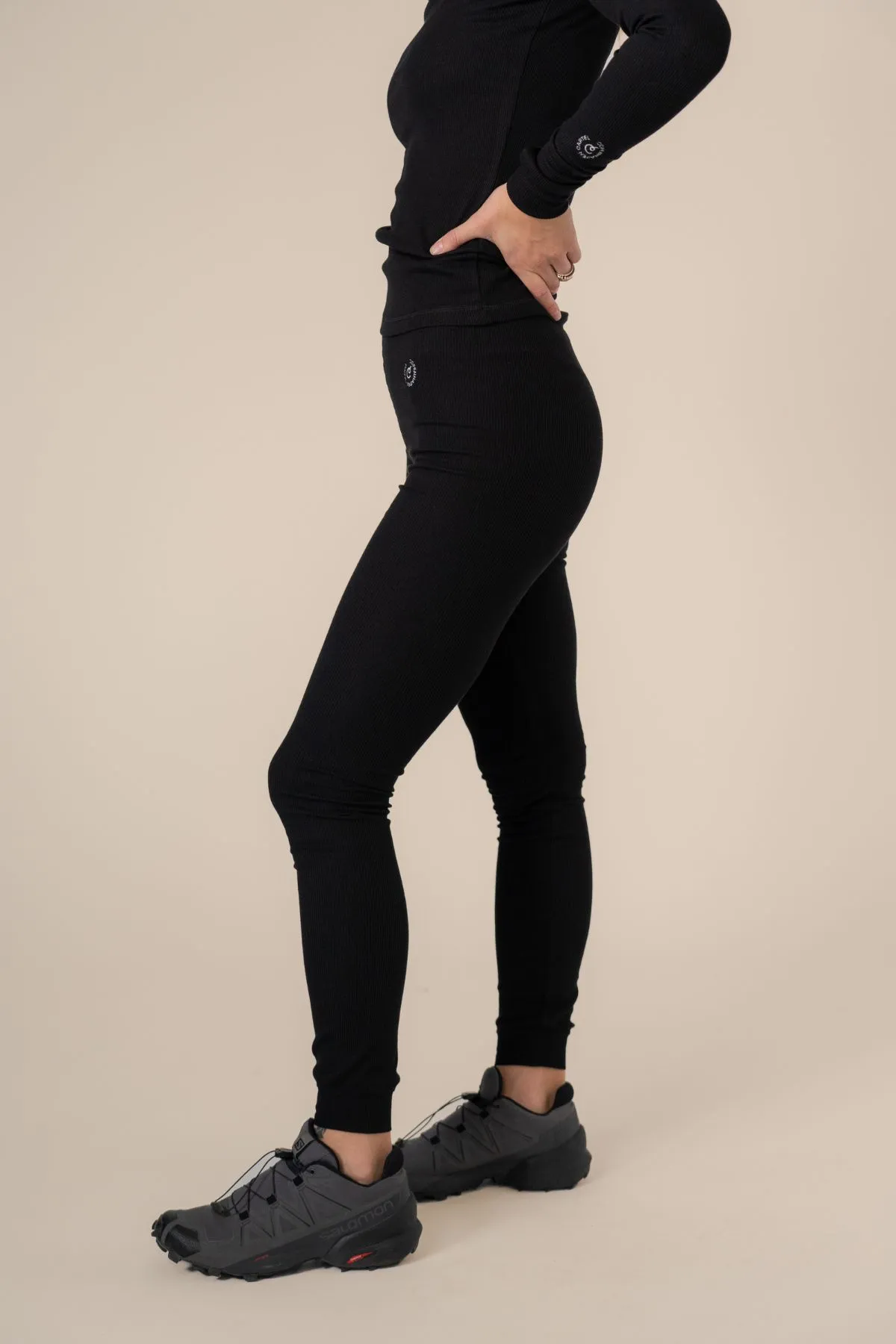 Algae Ribbed OCN Weed® Leggings Black