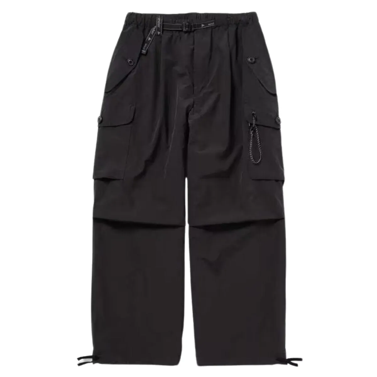 And Wander Men's Oversized Cargo Pants Black