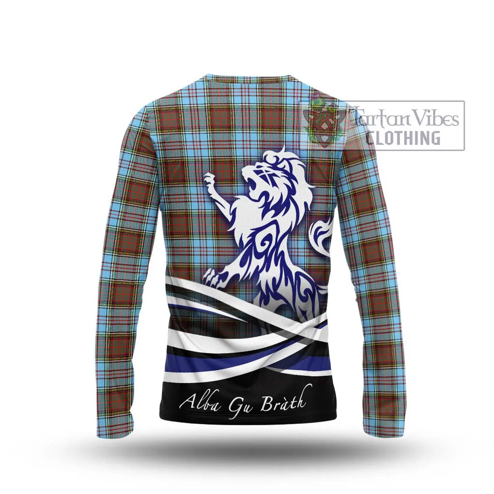 Anderson Ancient Tartan Long Sleeve T-Shirt with Alba Gu Brath Regal Lion Emblem