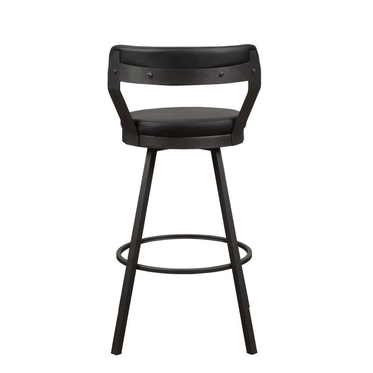 Appert Collection Swivel Pub Height  Chair, Black - Set of 2