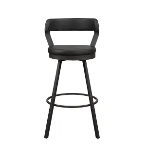 Appert Collection Swivel Pub Height  Chair, Black - Set of 2