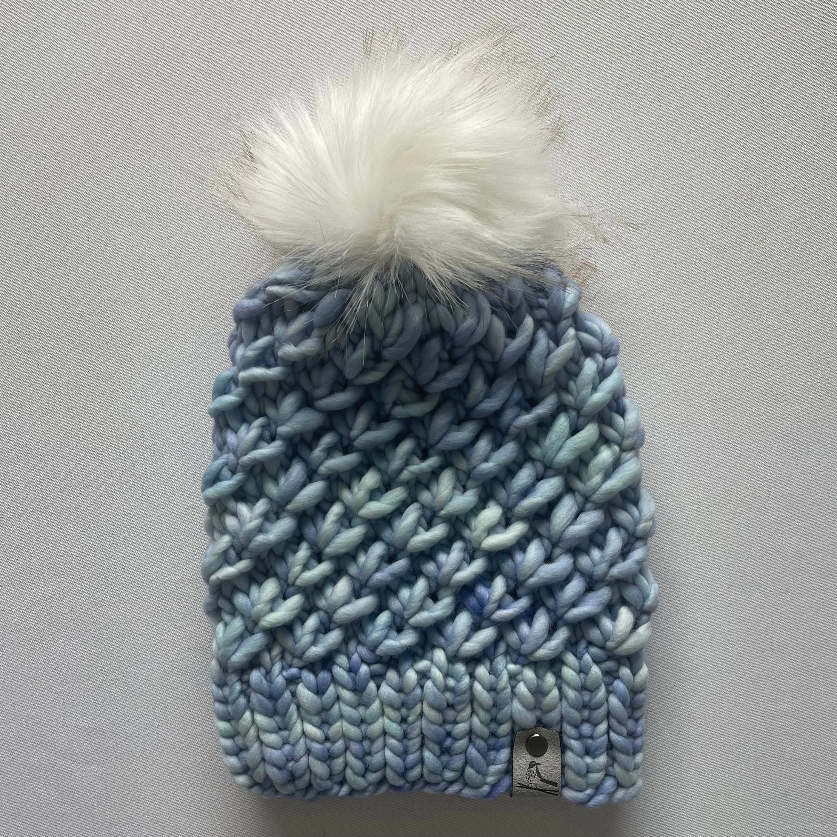 Aquamarine Luxury Merino Wool Knit Infinity Scarf and Hat Set