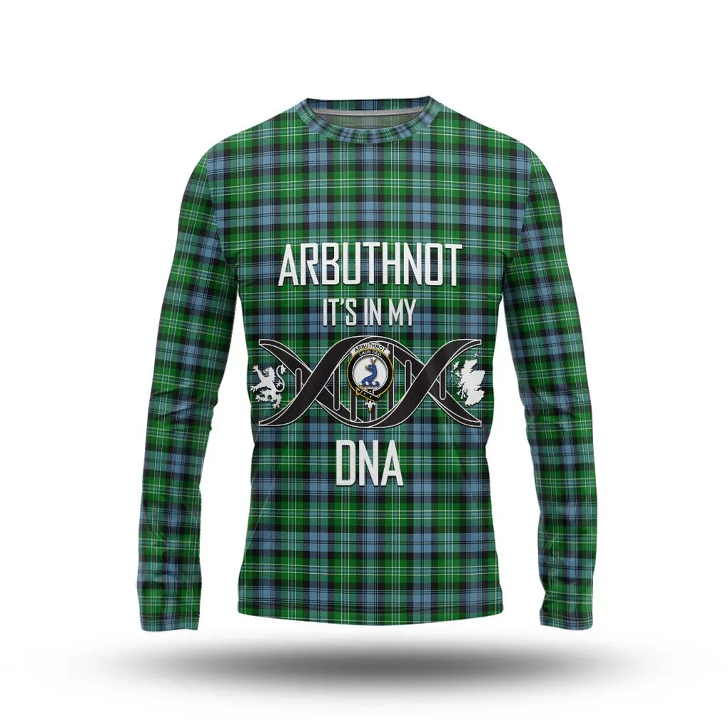 Arbuthnot Ancient Tartan Long Sleeve T-Shirt with Family Crest DNA In Me Style