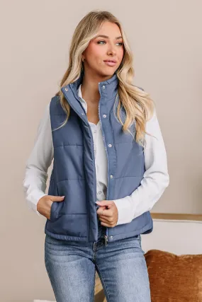 Back To Back Puff Vest | Blue