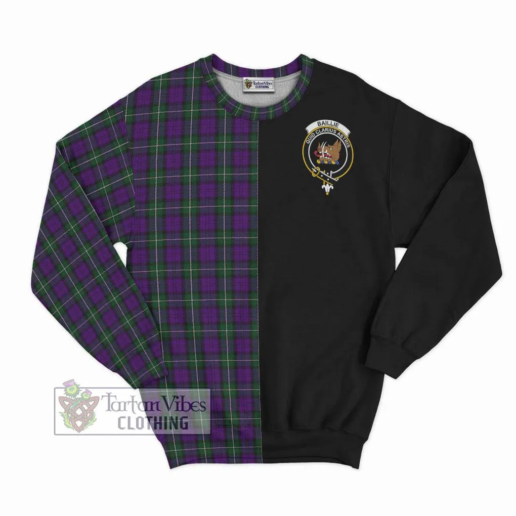 Baillie Highland Society Tartan Sweatshirt with Family Crest and Half Of Me Style