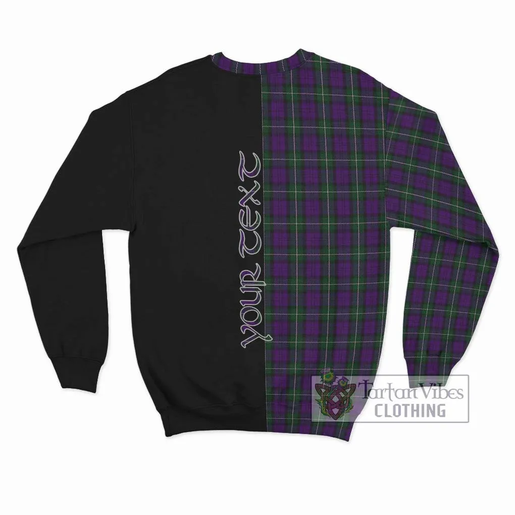 Baillie Highland Society Tartan Sweatshirt with Family Crest and Half Of Me Style