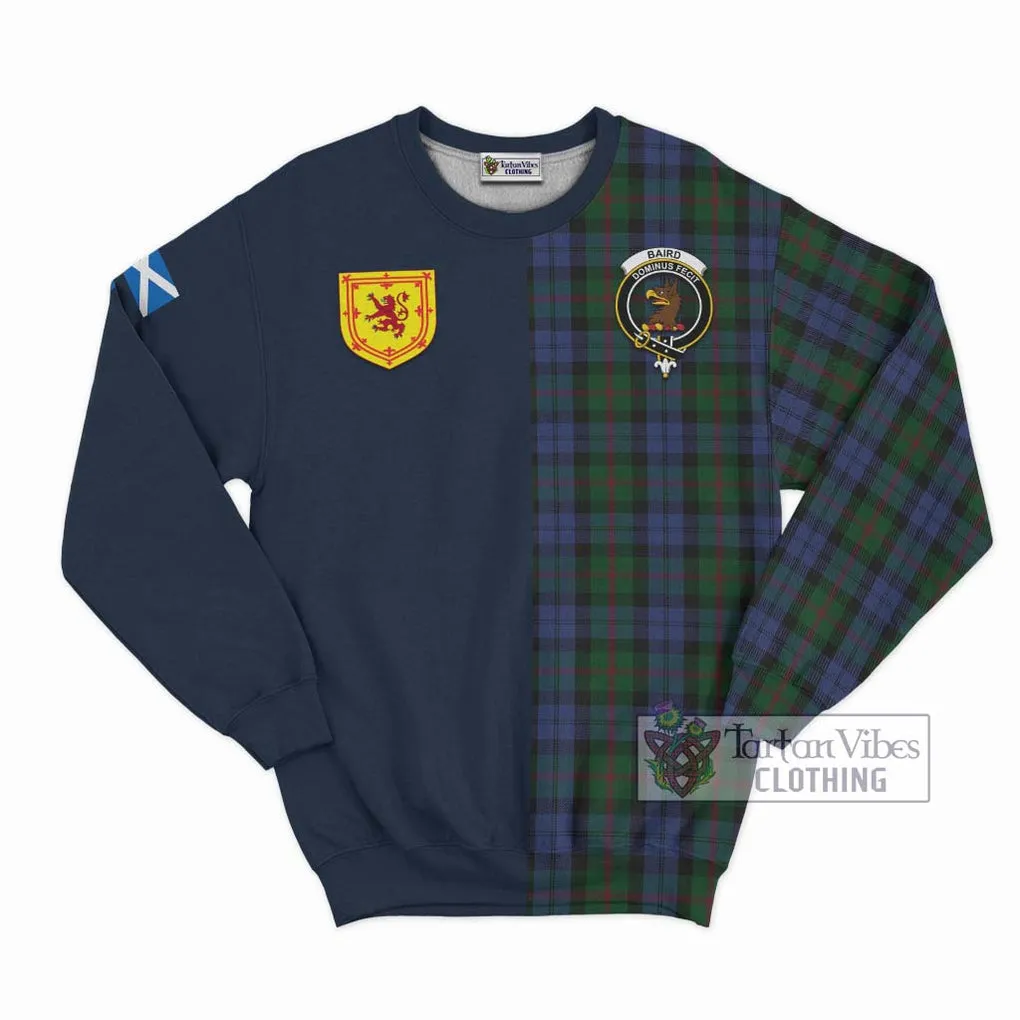 Baird Tartan Sweatshirt Alba with Scottish Lion Royal Arm Half Style