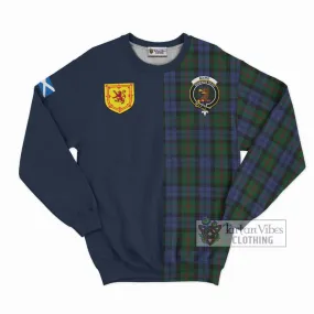 Baird Tartan Sweatshirt Alba with Scottish Lion Royal Arm Half Style