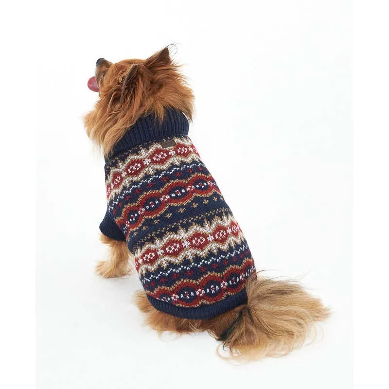 Barbour Case Fairisle Dog Jumper - Cranberry