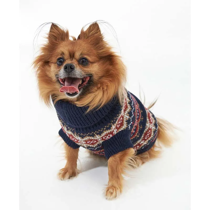 Barbour Case Fairisle Dog Jumper - Cranberry