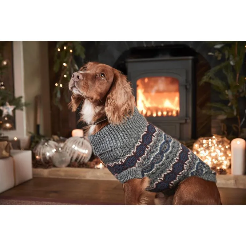 Barbour Case Fairisle Dog Jumper - Grey