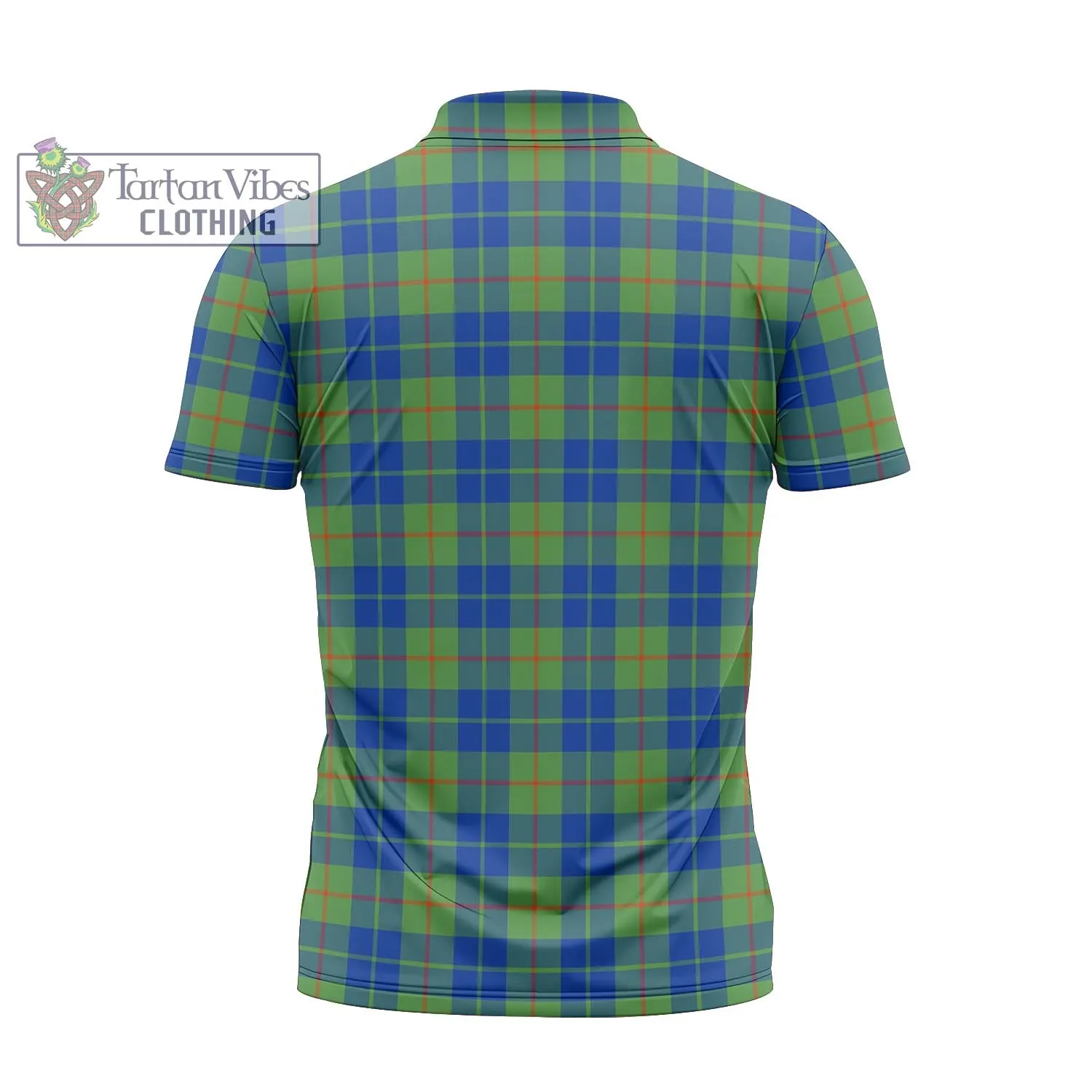 Barclay Hunting Ancient Tartan Zipper Polo Shirt with Family Crest