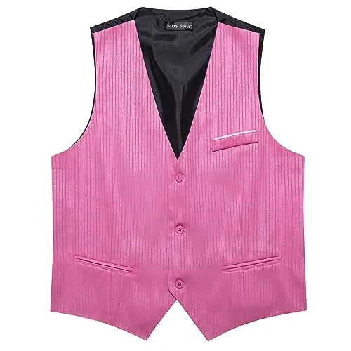 Barry.Wang Mens Dark Purple Suit Vest Formal/Leisure V-neck Slim Fit Waistcoat Graduation