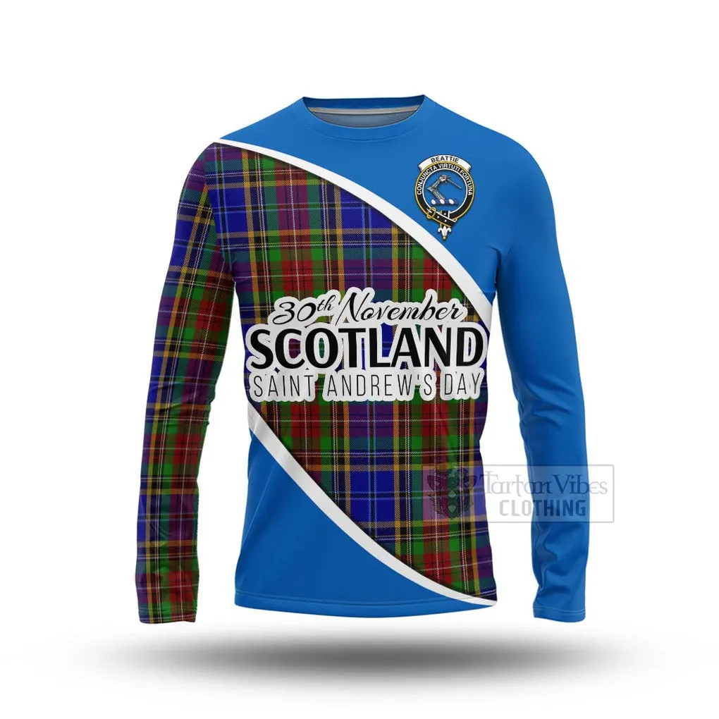 Beattie (Beatty) Family Crest Tartan Long Sleeve T-Shirt Celebrate Saint Andrew's Day in Style