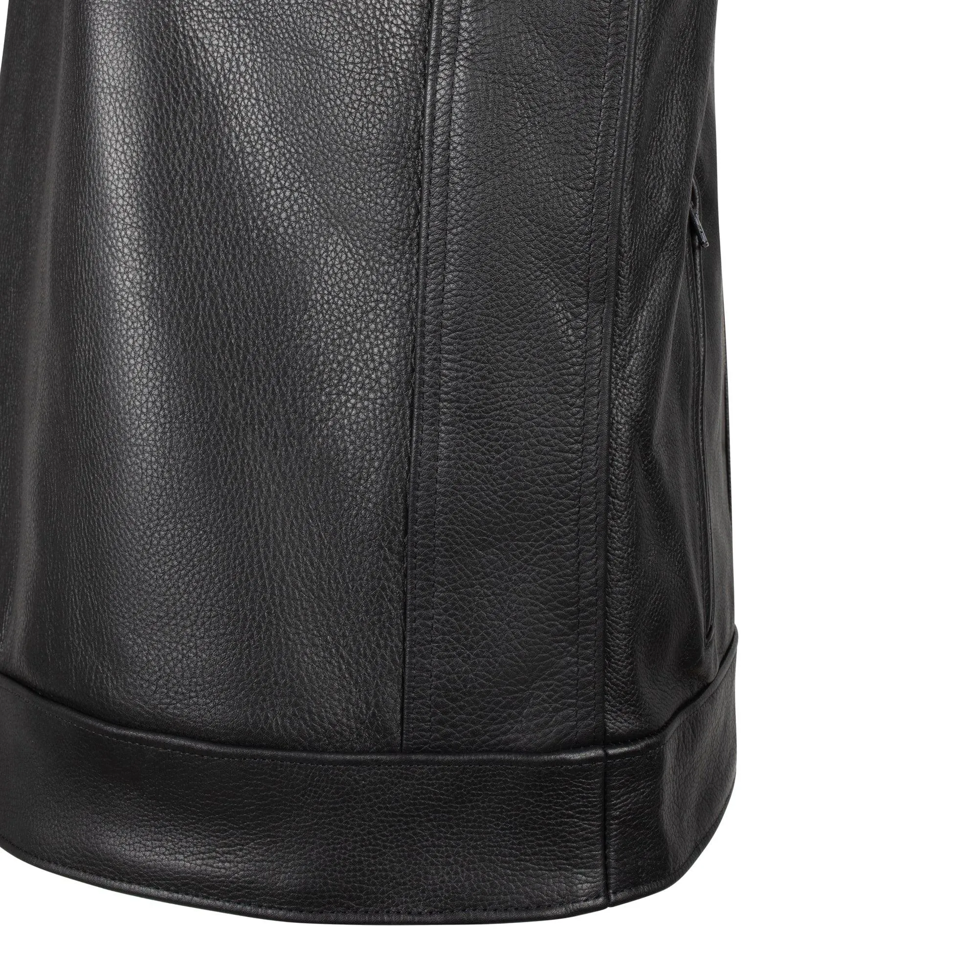 BECK™ Mens 566 Horsehide Leather Motorcycle Vest (Black)