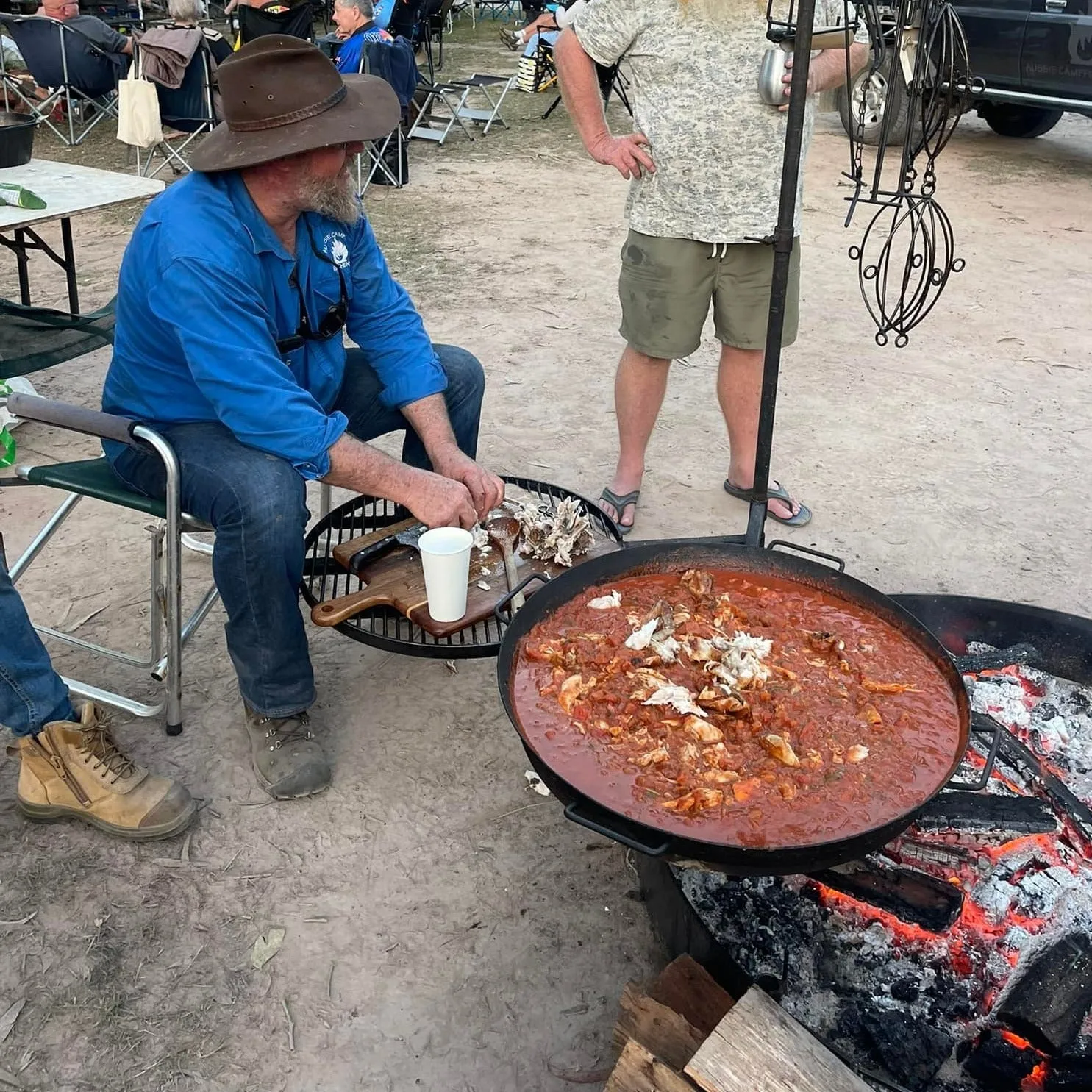 BIG Swinging Grill & BBQ Pan