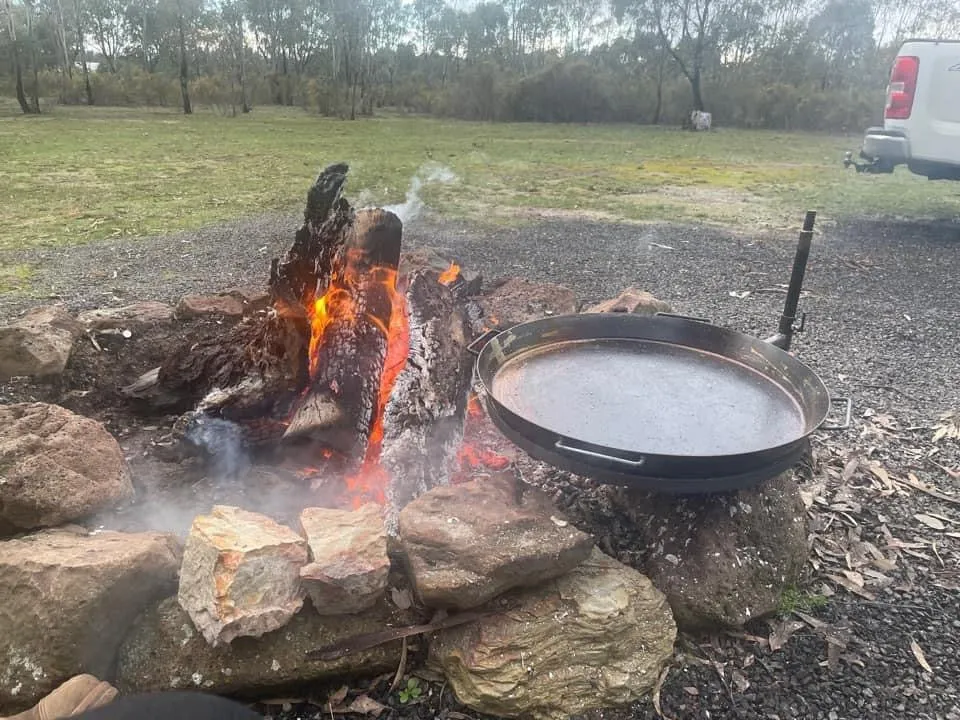 BIG Swinging Grill & BBQ Pan