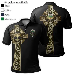 Bisset Clan Polo Shirt with Golden Celtic Tree Of Life