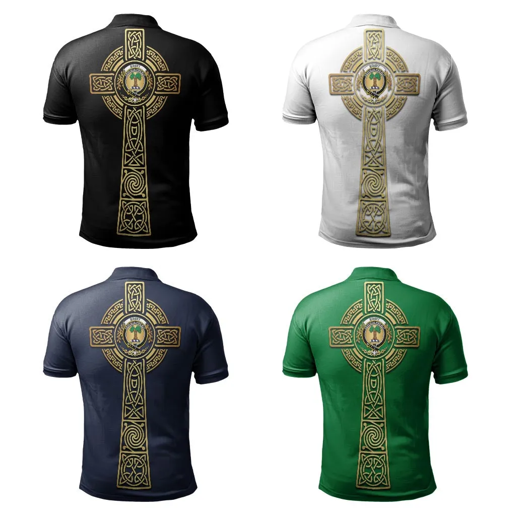 Bisset Clan Polo Shirt with Golden Celtic Tree Of Life