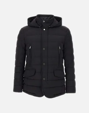 Black Down Padded Hooded Jacket