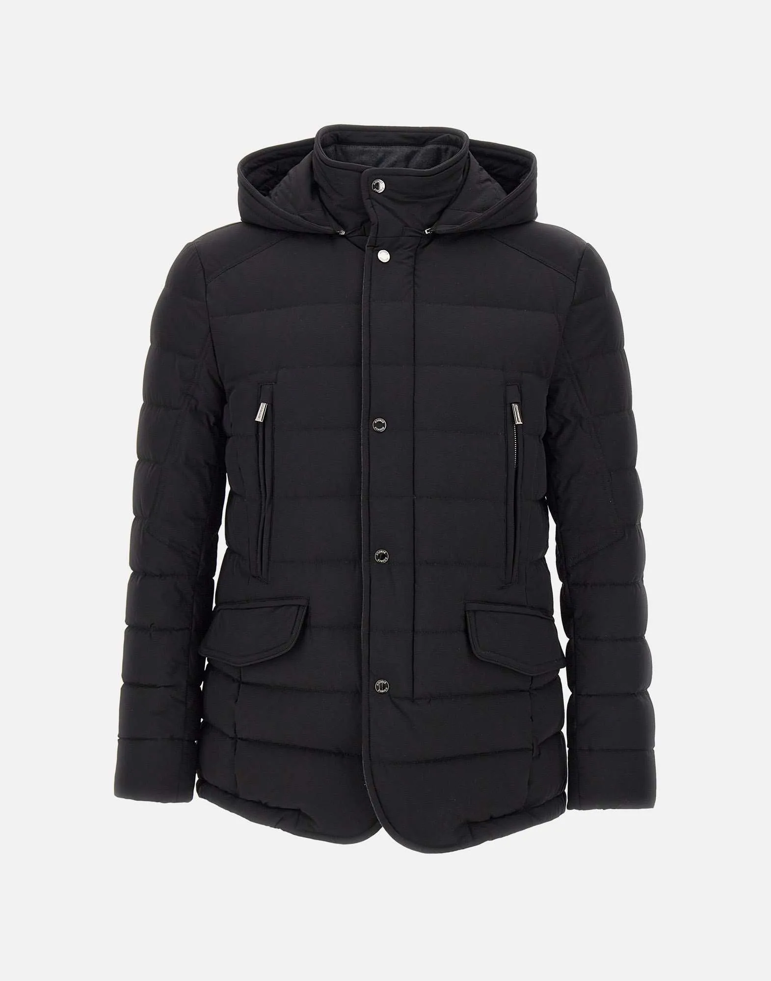 Black Down Padded Hooded Jacket