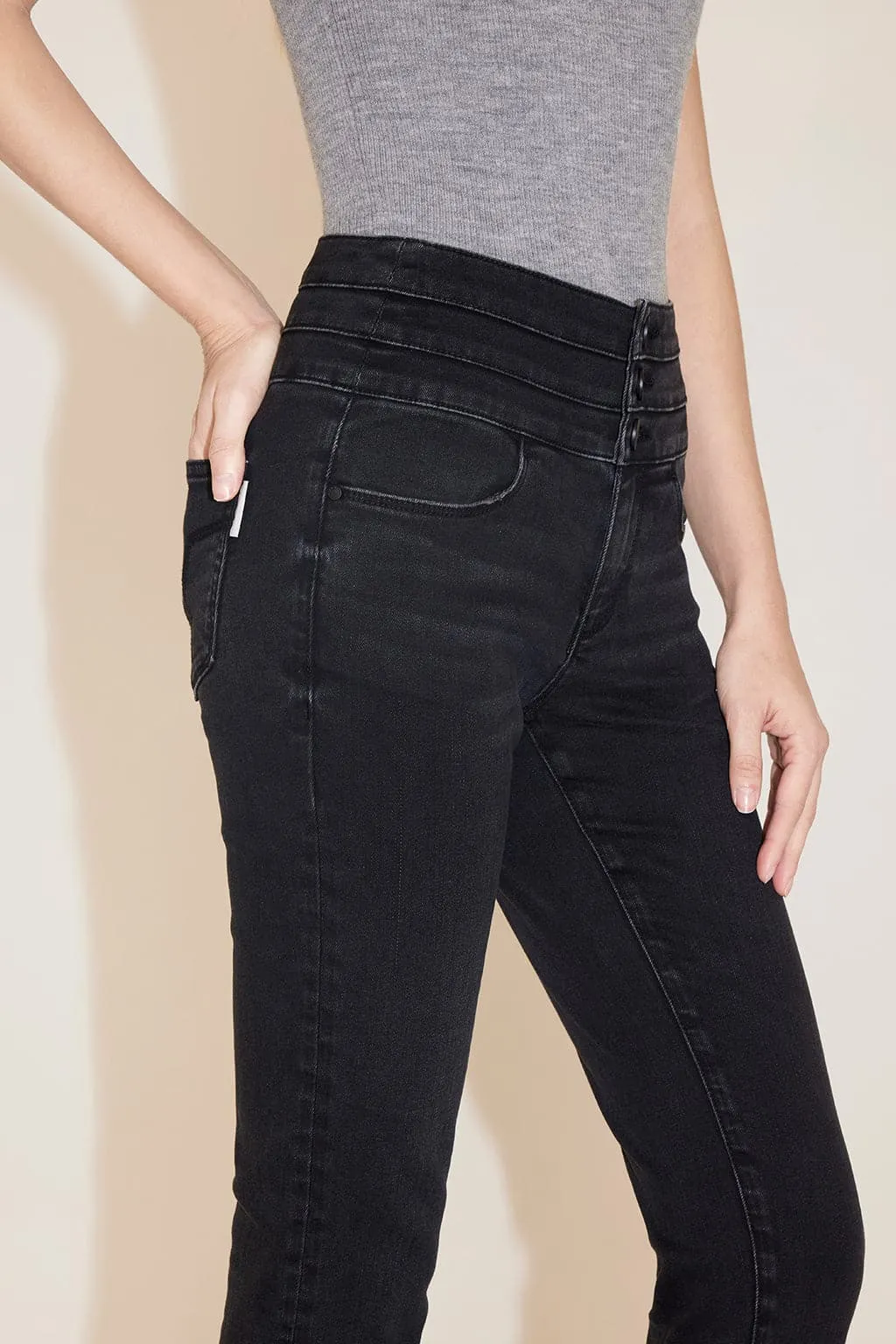 Black High Waist Slim Fit Jeans