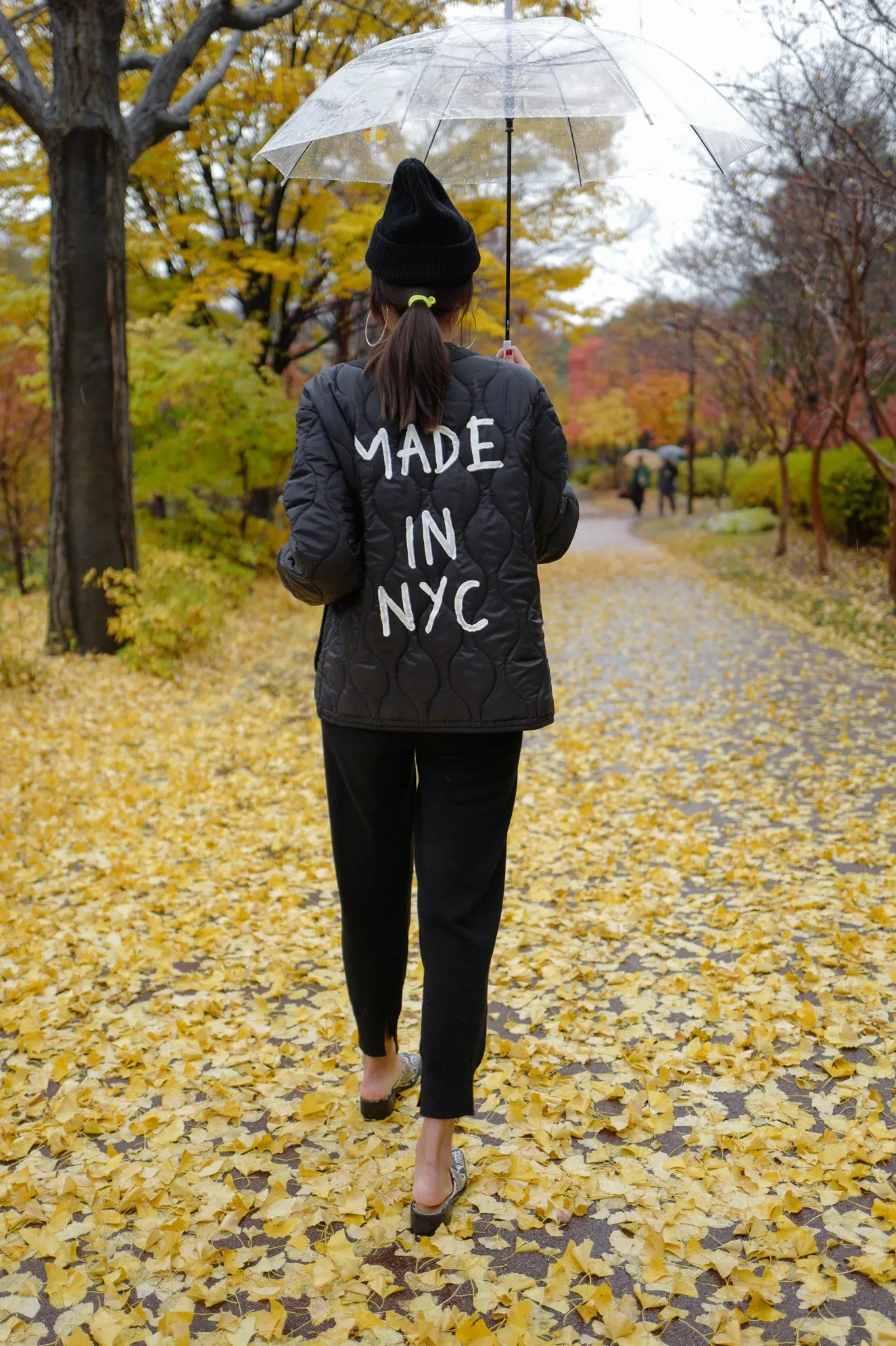 Black NYC Quilted Shell Jacket *MUST BUY*