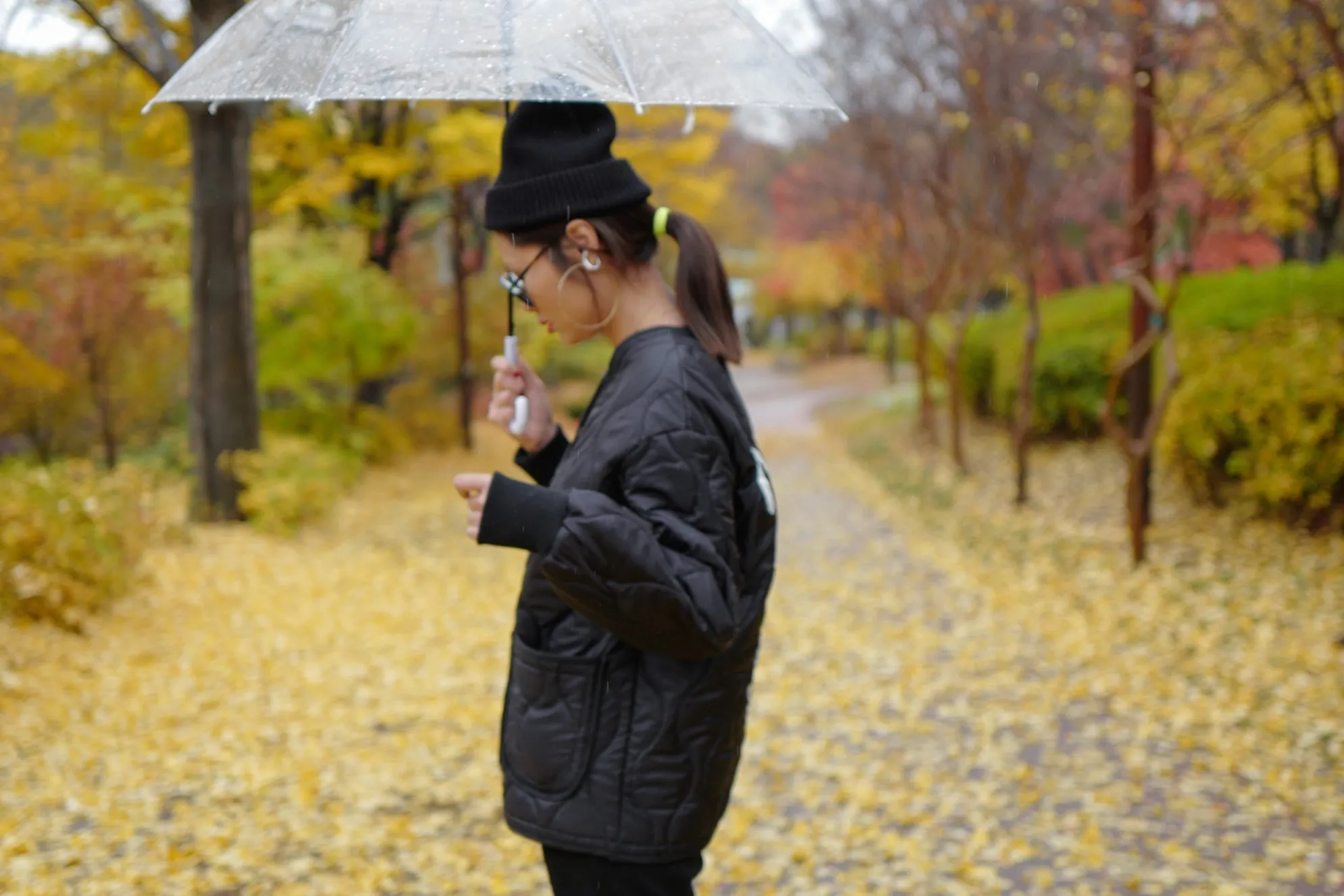 Black NYC Quilted Shell Jacket *MUST BUY*