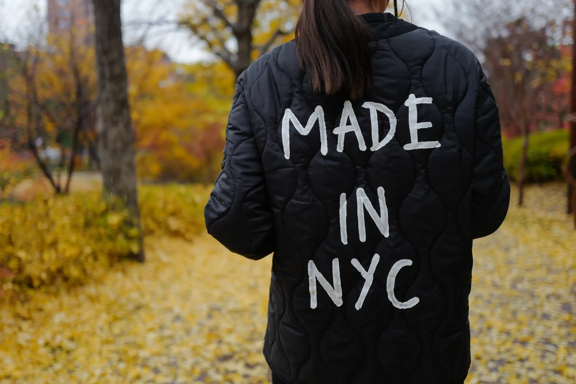 Black NYC Quilted Shell Jacket *MUST BUY*