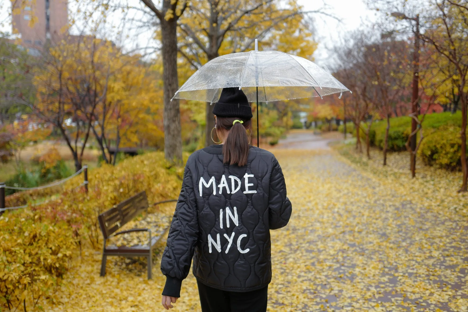 Black NYC Quilted Shell Jacket *MUST BUY*