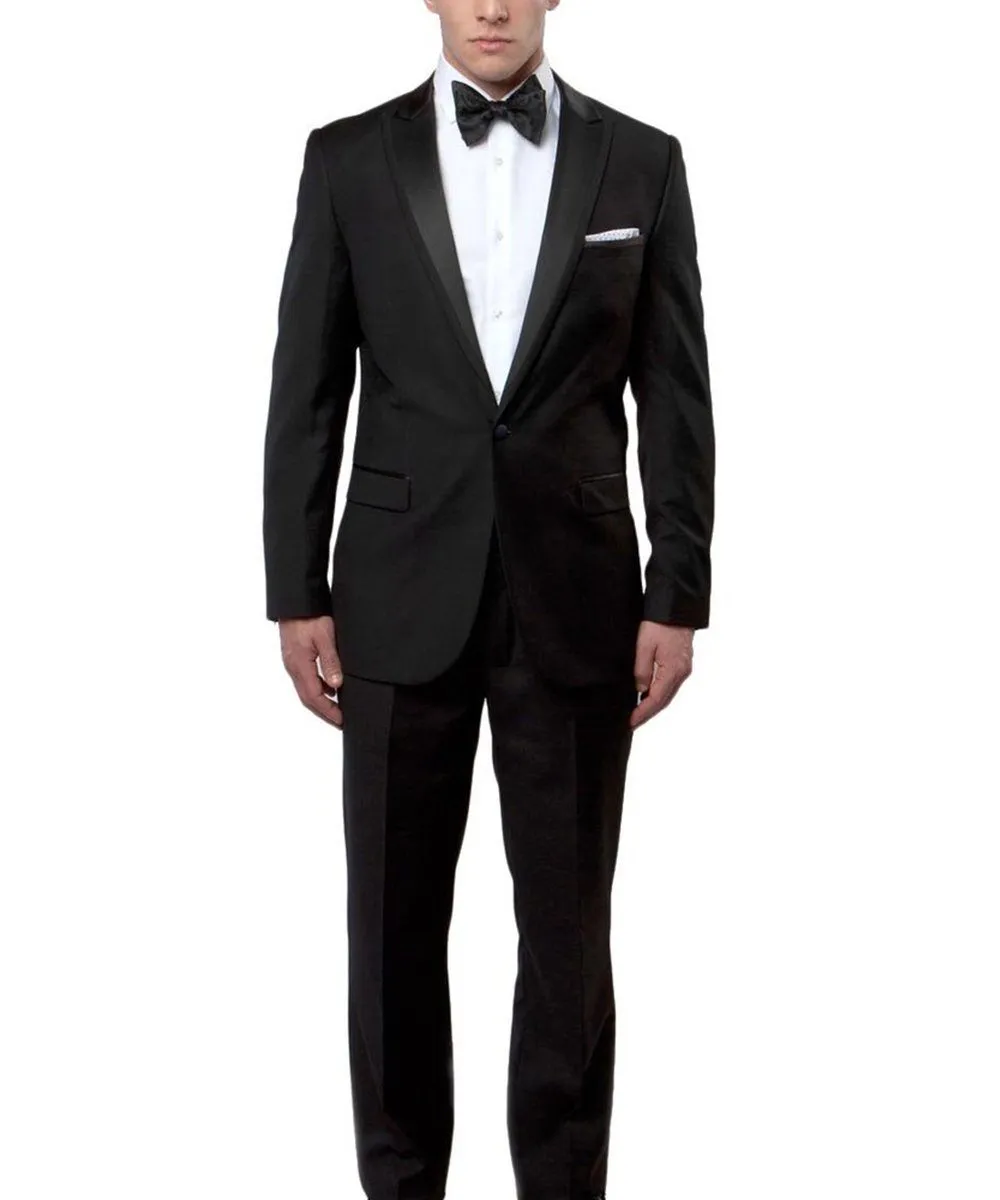 Black Slim Men's Tuxedo Suit