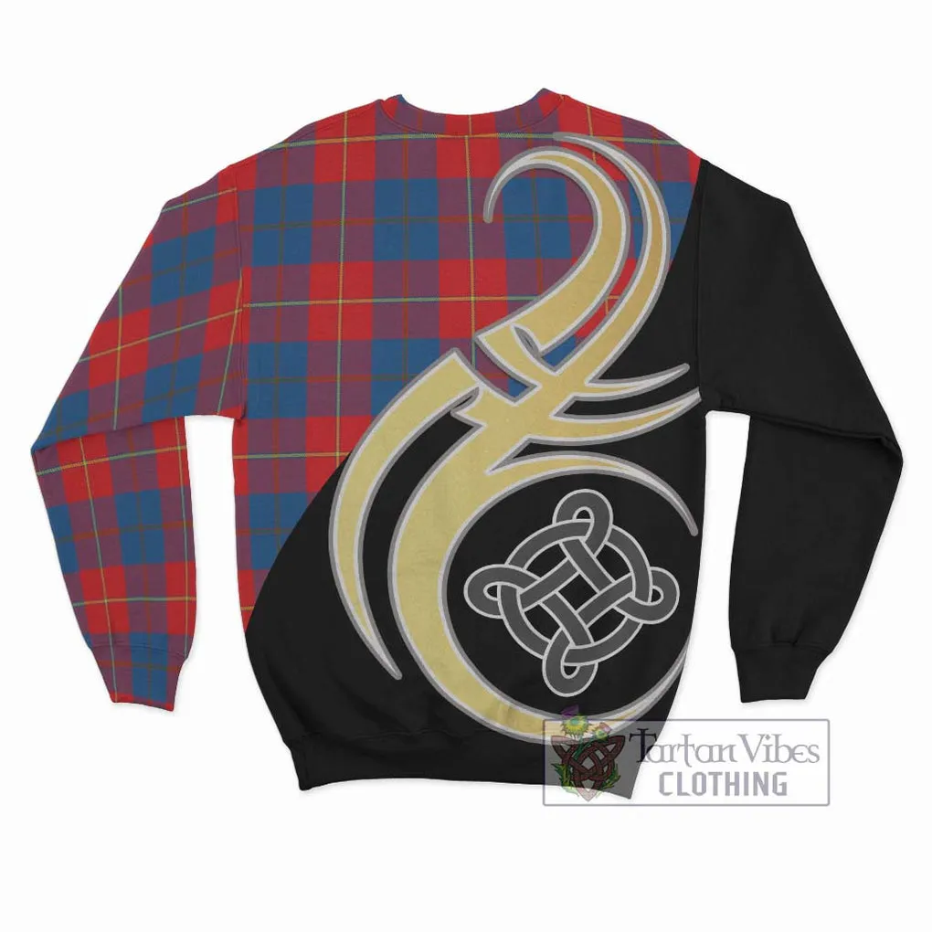 Blane Tartan Sweatshirt with Family Crest and Celtic Symbol Style