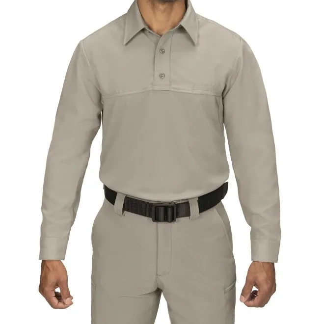 BLAUER 8371 LS POLYESTER ARMORSKIN® BASE SHIRT-FBH/WHITE/TAN